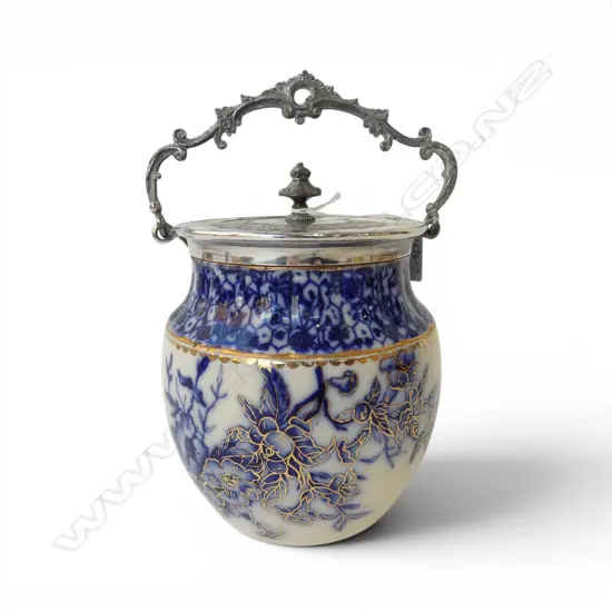 CARLTON WARE BLUE & WHITE ICE BUCKET