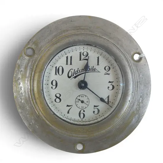 c.1920s ANSONIA CLOCK Co. OLDSMOBILE DASH CLOCK ticks when wound Dia.115mm