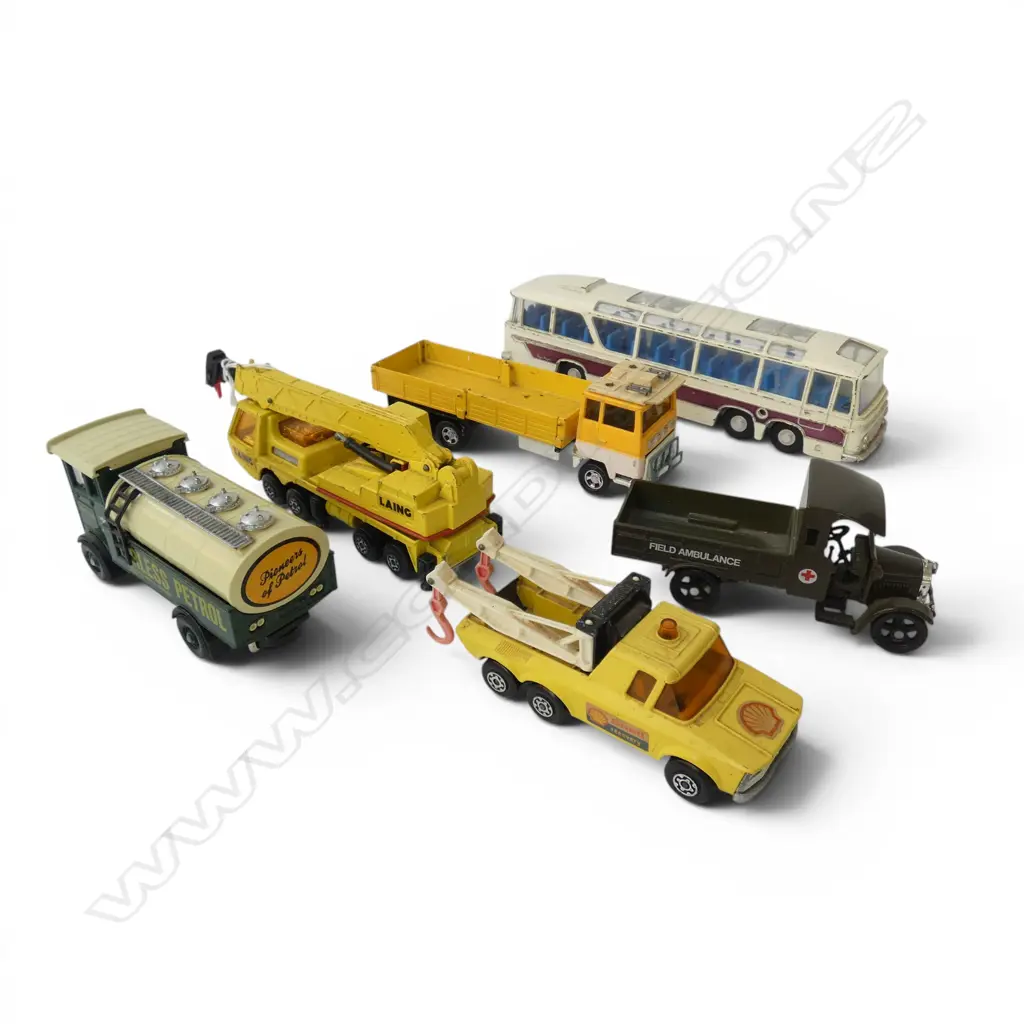 SIX ASST DIE CAST TRUCKS ETC Image 1++
