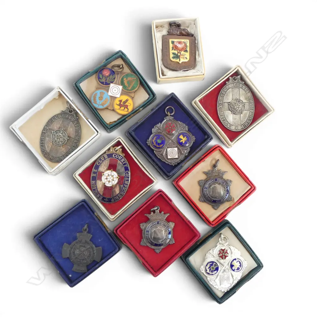 COLLECTION OF 10 SHOOTING MEDALS Image 1++