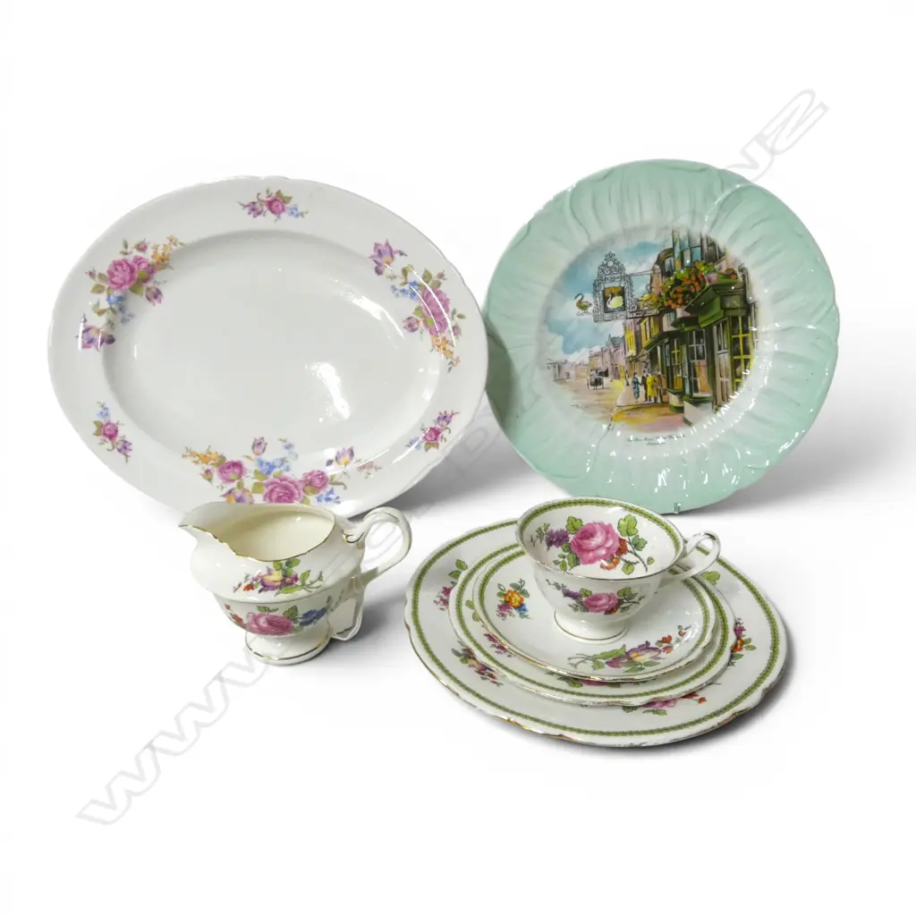 SHELLEY CHINA ASHET RACK PLATE CSP CAKE PLATE & JUG Image 1++