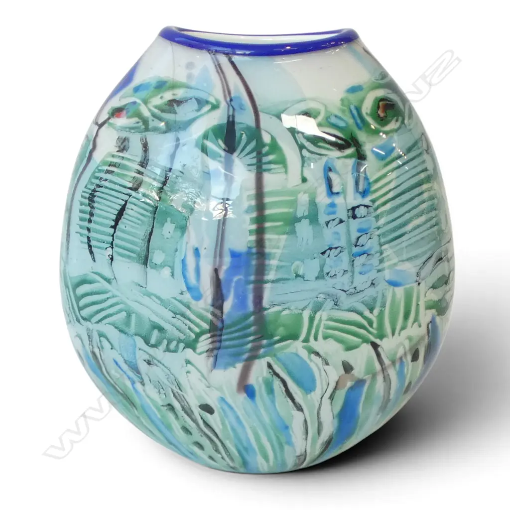 KEITH MAHY ART GLASS VASE, NOT SIGNED H.260mm Image 1++