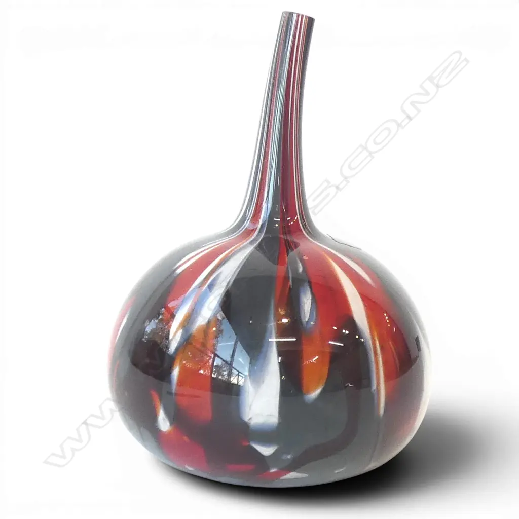 JAN KOCIAN ART GLASS VASE SIGNED 'K 08 NZ' VERSO H.200mm Image 1++