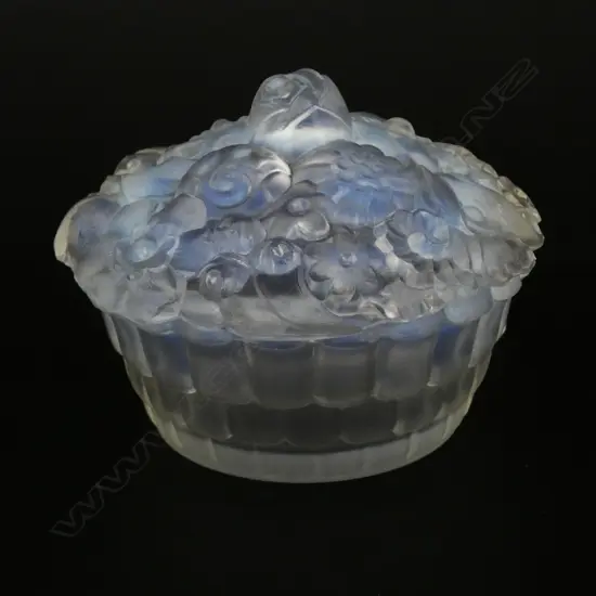 ETLING FRENCH GLASS LIDDED DISH DIA110MM