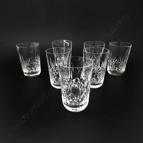 7 WATERFORD CRYSTAL TUMBLERS H.115mm