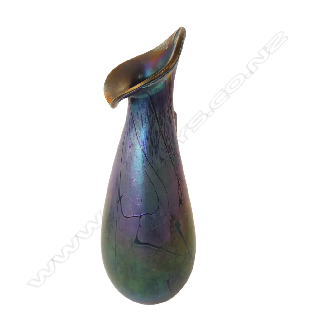 GARRY NASH (ATTRIBUTED) OPALESCENT GLASS VASE H.330mm NOT SIGNED Image 1++