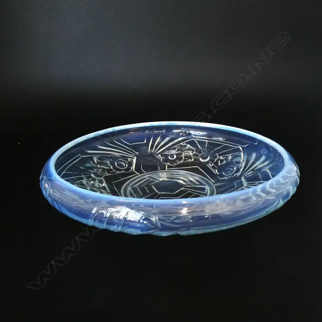 JOBLING OPALESCENT ART DECO BOWL SIGNED ‘JOBLING’S OPALIQUE’ RDNO., D.220MM Image 1++