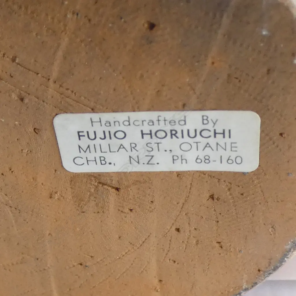 LARGE POTTERY STUDIO VASE BY FUJIO HORIUCHI H350MM Image 1++