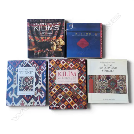 5 BOOKS ON KILIMS / FLATWEAVE RUGS