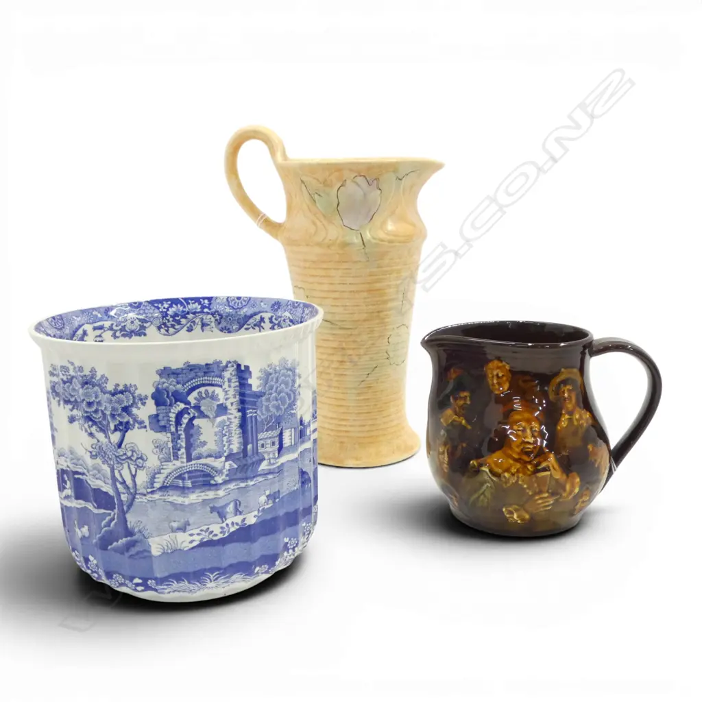 BESWICK JUG H290MM SPODE B/W JARDINEER H170MM & RD JUG H140MM Image 1++