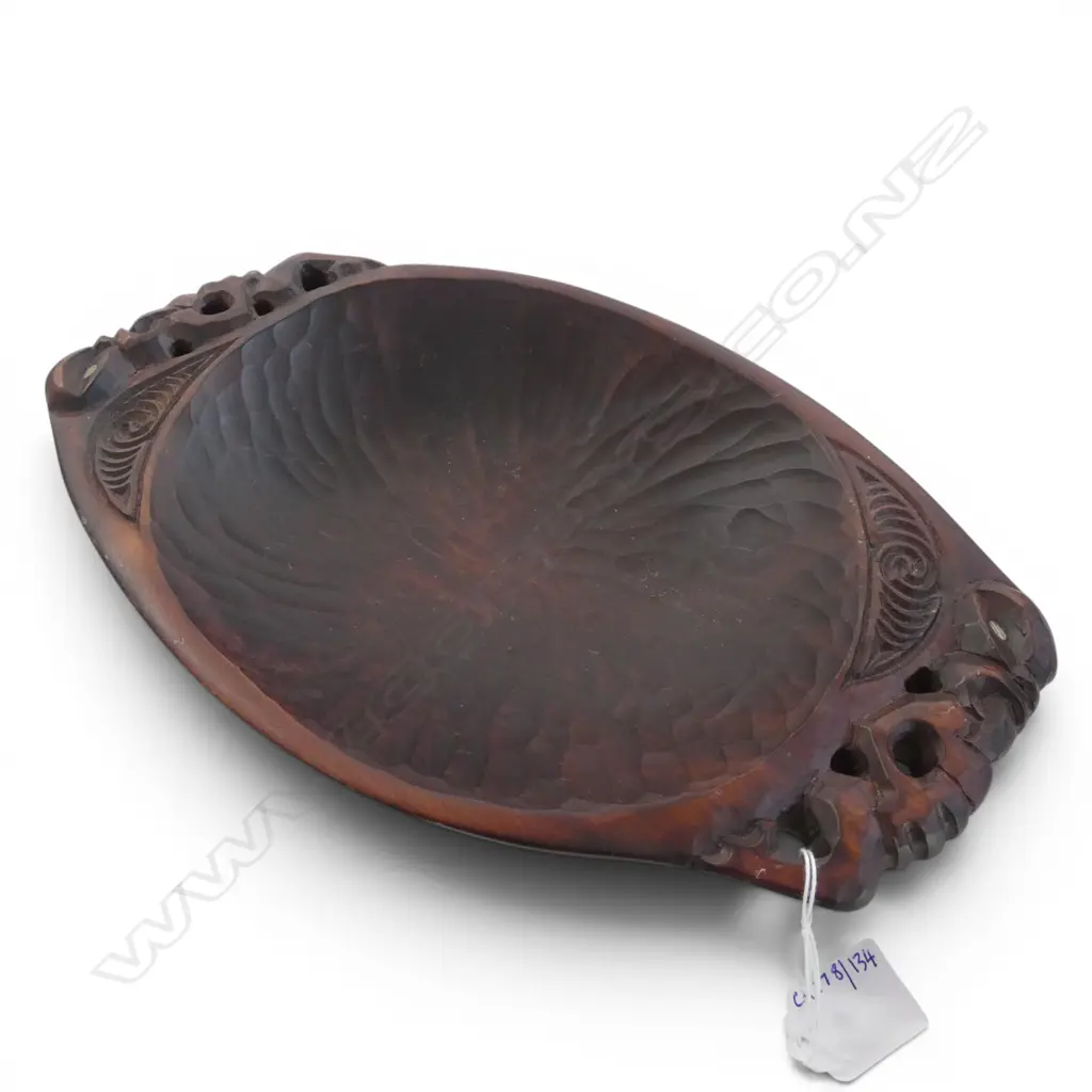 MAORI CARVED KAURI BOWL L340MM Image 1++