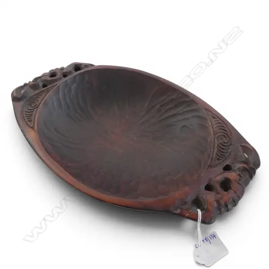 MAORI CARVED KAURI BOWL L340MM