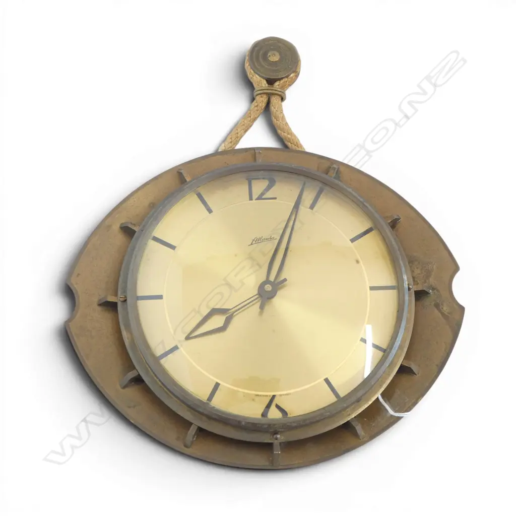RETRO ATLANTA BRASS CLOCK W.280mm Image 1++