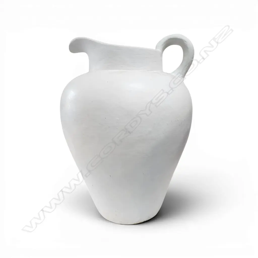 WHITE TERRACOTTA JUG 450mm h Image 1++