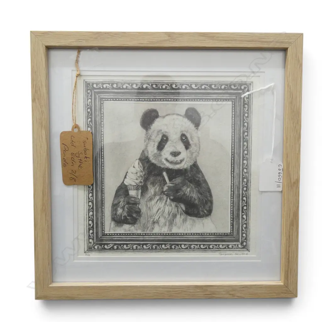TSUBAKI SCYTHE, PANDA, LTD EDITION PRINT, 190 x 190mm Image 1++