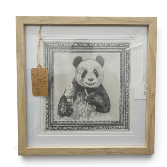 TSUBAKI SCYTHE, PANDA, LTD EDITION PRINT, 190 x 190mm
