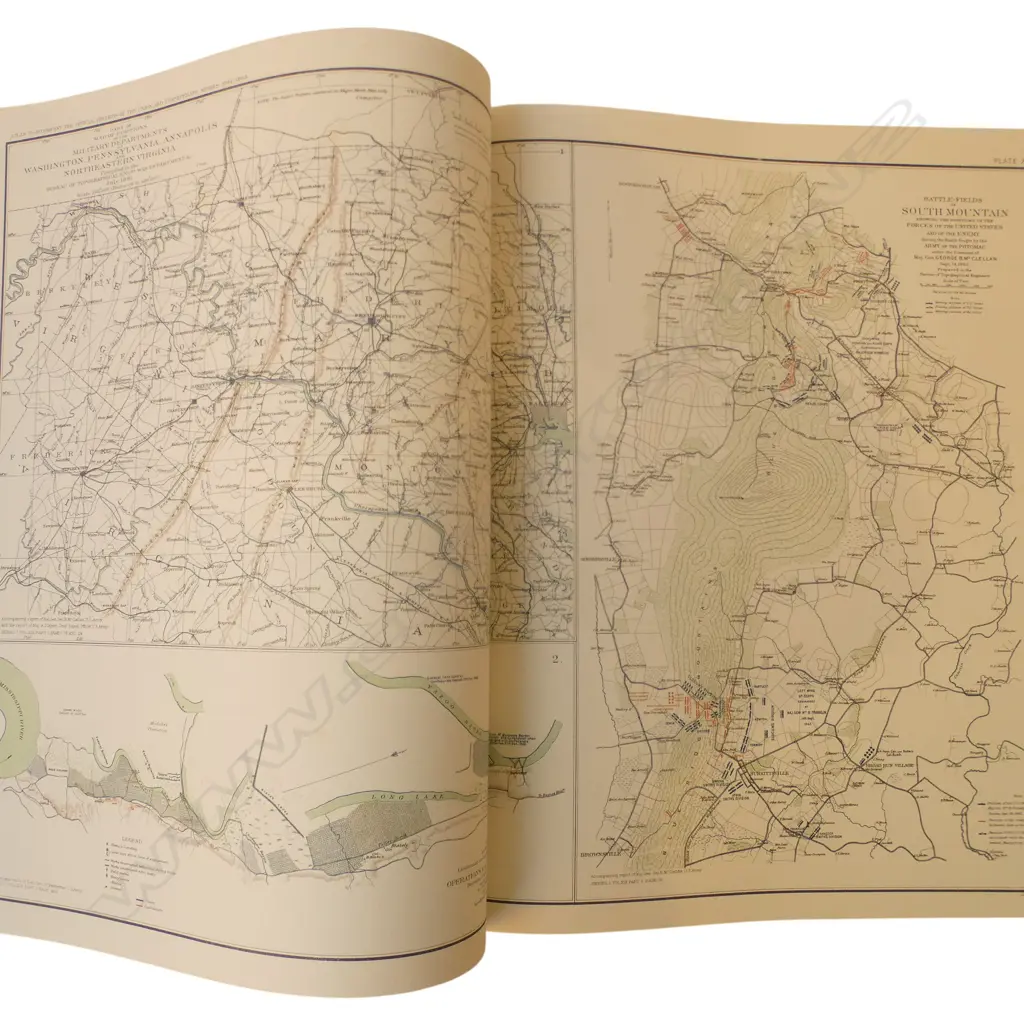 ATLAS ‘THE OFFICIAL MILITARY ATLAS OF THE CIVIL WAR’ 821 MAPS, ETC, L.420MM W.340MM Image 1++
