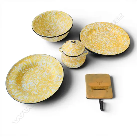 ASST. YELLOW ENAMEL WARE