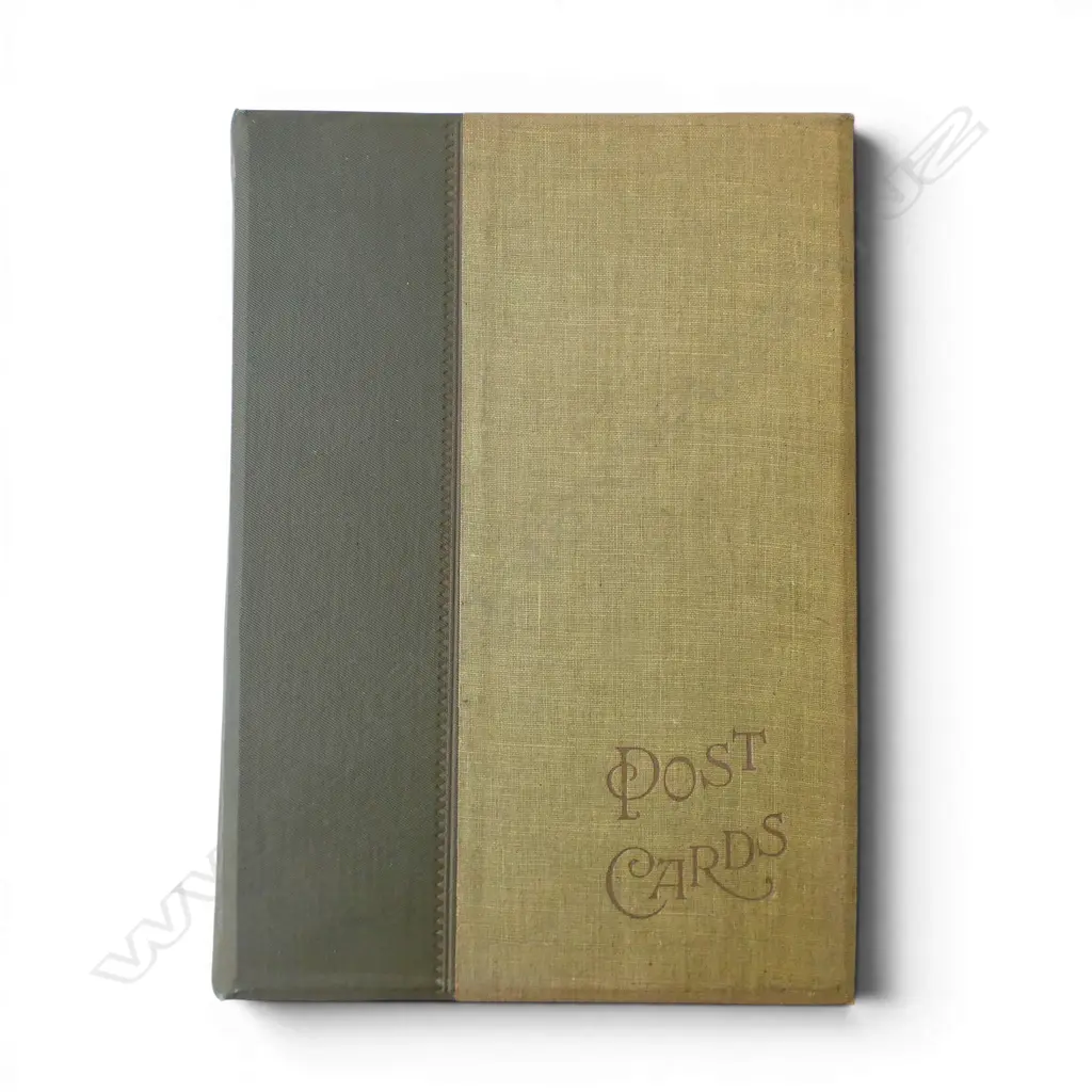 EDWARDIAN VINTAGE POST CARD ALBUM BRITAIN FRANCE ETC 190 PLUS CARDS Image 1++