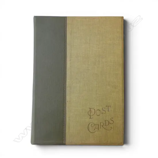 EDWARDIAN VINTAGE POST CARD ALBUM BRITAIN FRANCE ETC 190 PLUS CARDS