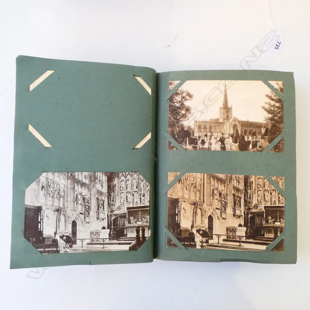 EDWARDIAN VINTAGE POST CARD ALBUM MOSTLY BRITAIN 160 PLUS CARDS Image 1++