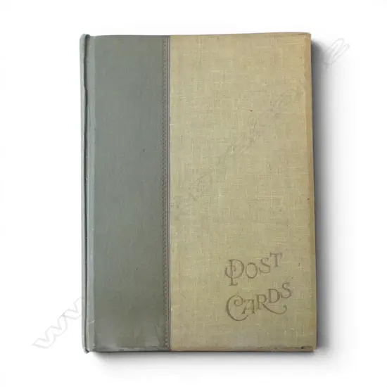 EDWARDIAN VINTAGE POST CARD ALBUM MOSTLY BRITAIN 160 PLUS CARDS