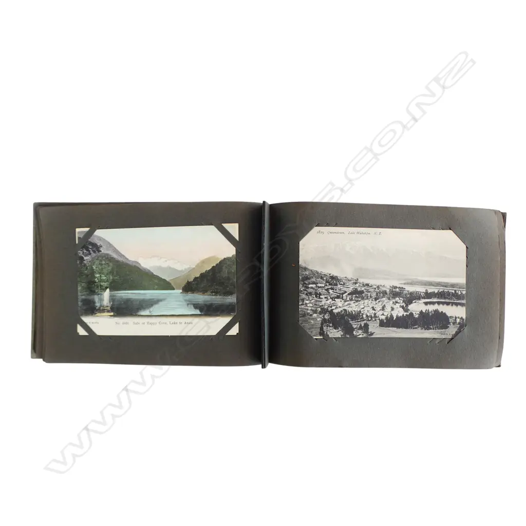 EDWARDIAN POST CARD ALBUM ALL NZ 110 PLUS CARDS Image 1++