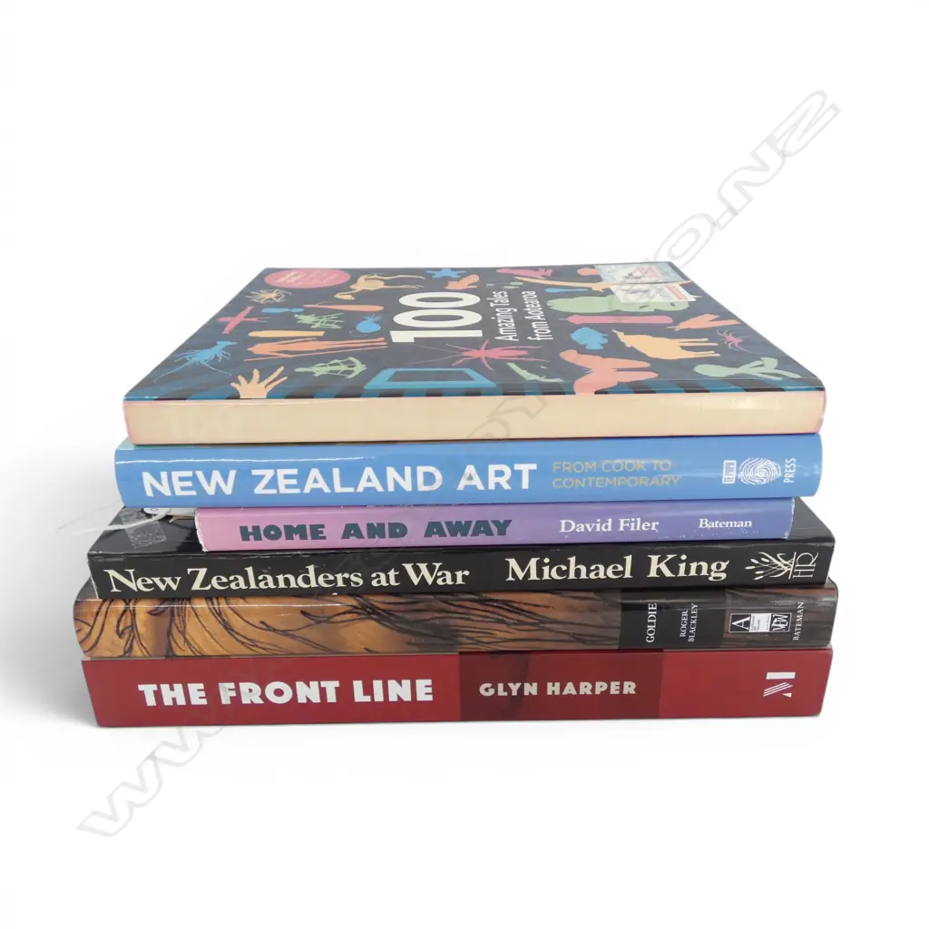 6 REFERENCE BOOKS; NZ ART & WAR Image 1++