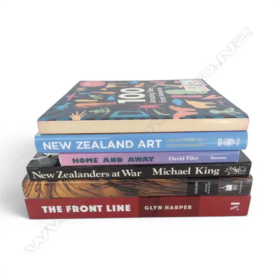 6 REFERENCE BOOKS; NZ ART & WAR