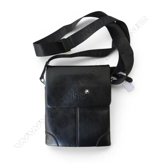 MONT BLANC UNISEX LEATHER SHOULDER BAG