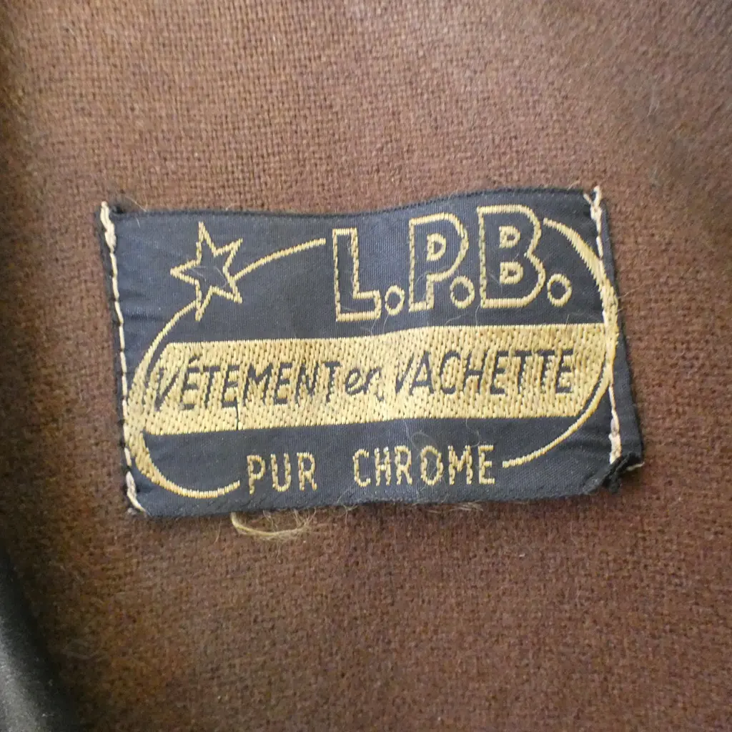 VINTAGE FRENCH BLACK LEATHER JACKET Image 1++