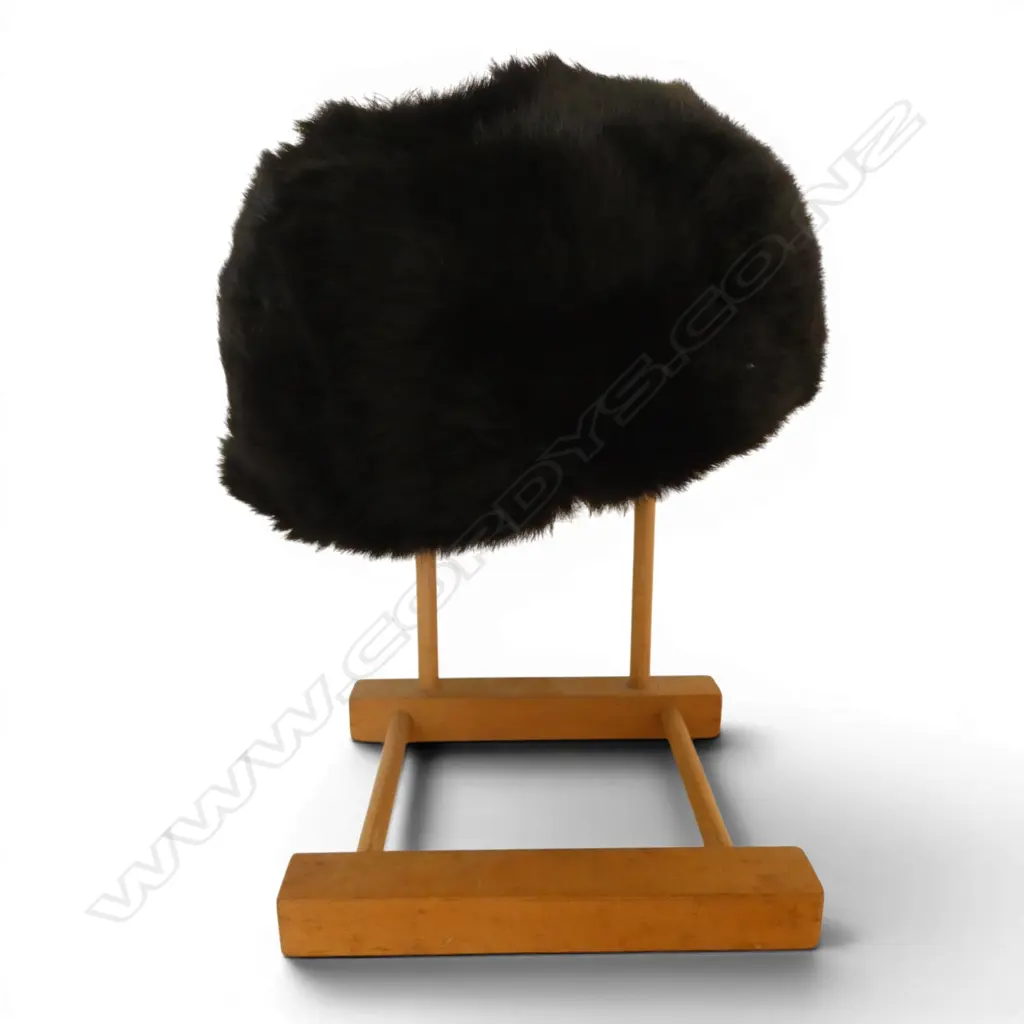 BLACK RABBIT FUR HAT Image 1++