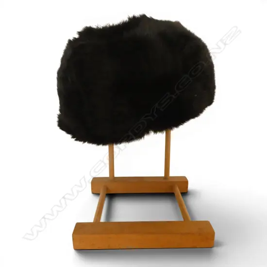 BLACK RABBIT FUR HAT