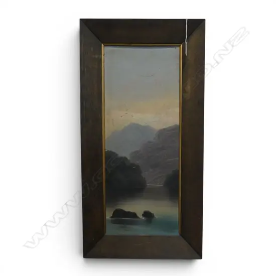 ARTIST UNKNOWN, NEW ZEALAND BUSH, OIL ON BOARD, 600x230mm