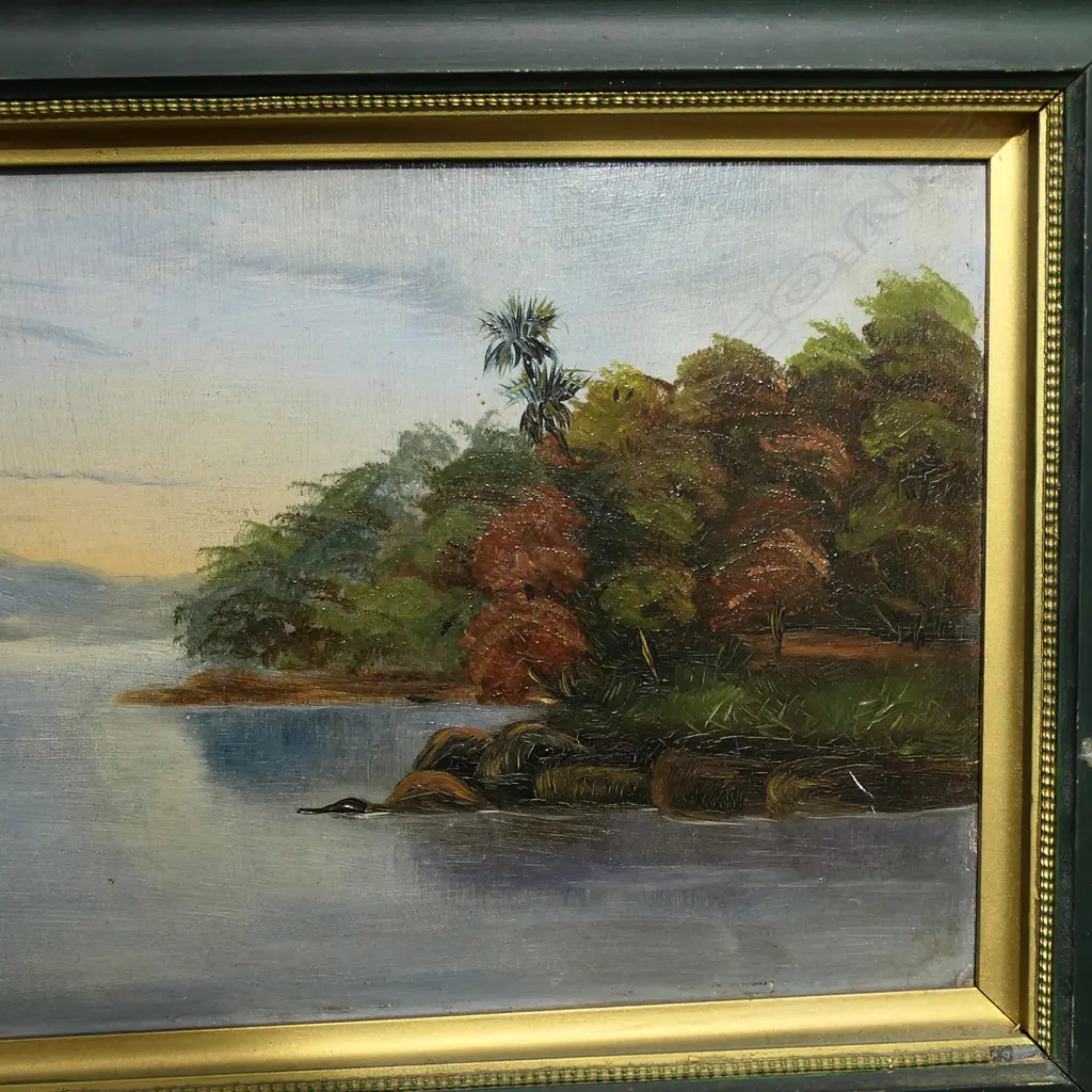 ARTIST UNKNOWN, NEW ZEALAND BUSH, OIL ON BOARD, 245x630mm Image 1++