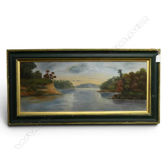 ARTIST UNKNOWN, NEW ZEALAND BUSH, OIL ON BOARD, 245x630mm