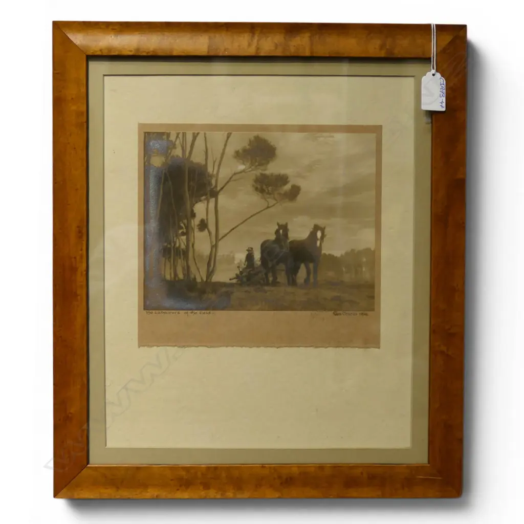 GEORGE CHANCE, THE LABOURERS OF THE FIELD, SILVER GELATIN PRINT silver morroring damage, 200x220mm Image 1++