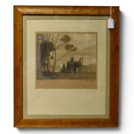 GEORGE CHANCE, THE LABOURERS OF THE FIELD, SILVER GELATIN PRINT silver morroring damage, 200x220mm