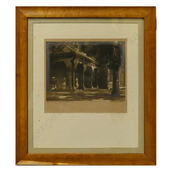 GEORGE CHANCE, MUSEUM ENTRANCE CHRISTCHURCH, SILVER GELATIN PRINT silver morroring damage, 205x220mm