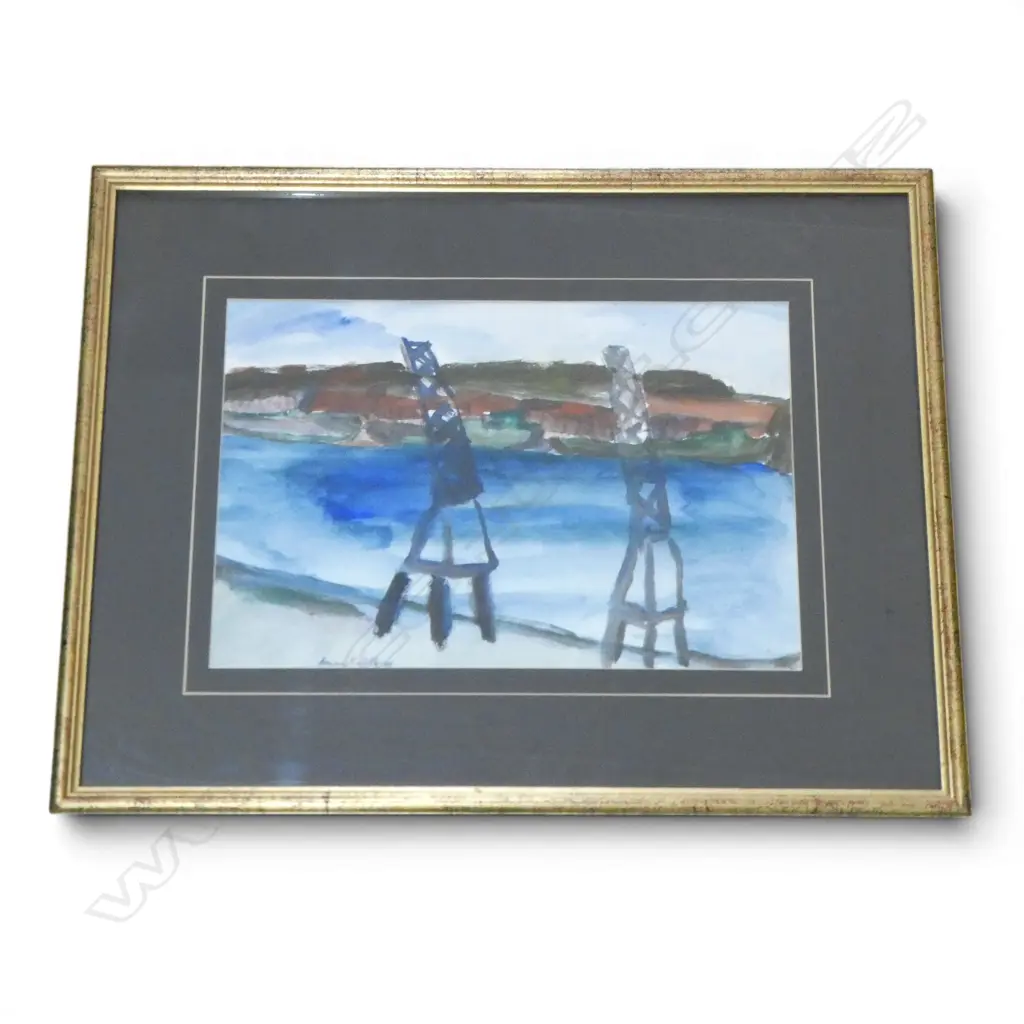 ANNA CASELBERG 'SYDNEY HARBOUR' WC 1991 245x370mm Image 1++