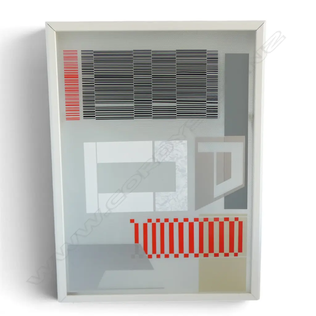 JESSICA PEARLESS 'OPEN PLANE' 2006,  ADHESIVE VINYL ON GLASS, SIGNED, DATED & ENTITLED VERSO, 580 x 420mm Image 1++