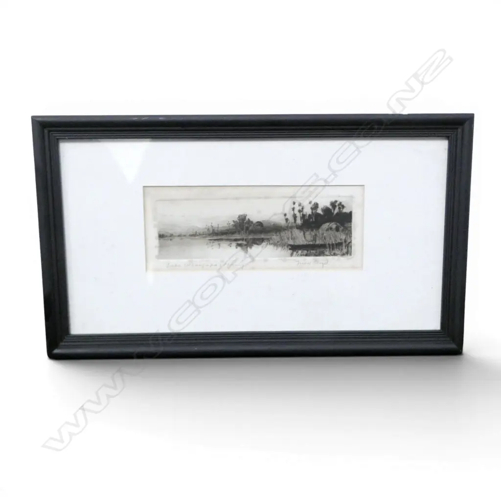TREVOR LLOYD, 'LAKE WHANGAPA - MORNING' ETCHING, SIGNED AND TITLED, 55 X 75mm (IMAGE IS FOXED) Image 1++
