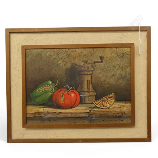 CYNTHIA TAYLOR, 'TOMATO AND GREEN PEPPER' 1979, GOUACHE, SIGNED, 260 x 360mm