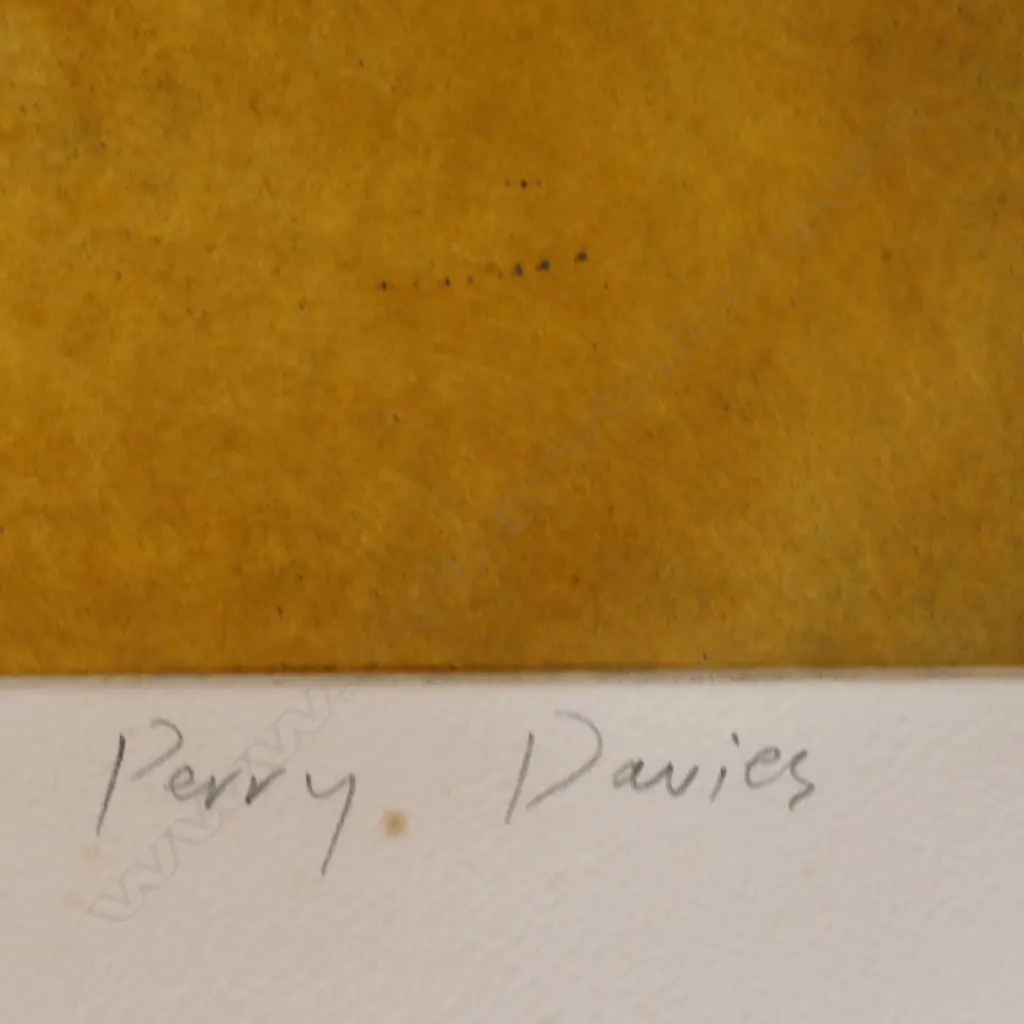 PERRY DAVIS, 'NATIONAL PARK' COLOURED ETCHING, 5/60, 750 x 550mm (extensive foxing) Image 1++