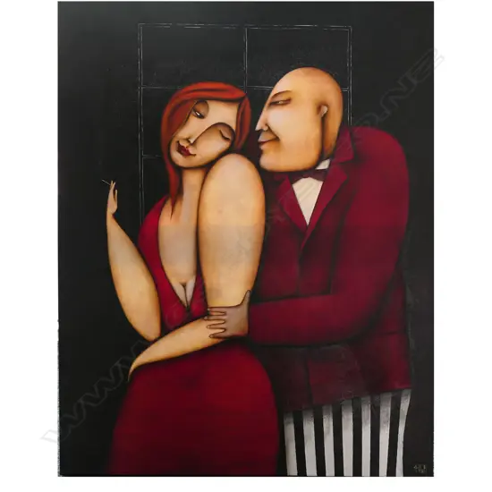 NICK FEDAEFF, INDECENT PROPOSAL (2007) OIL ON CANVAS, signed, entitled verso, 910x710mm