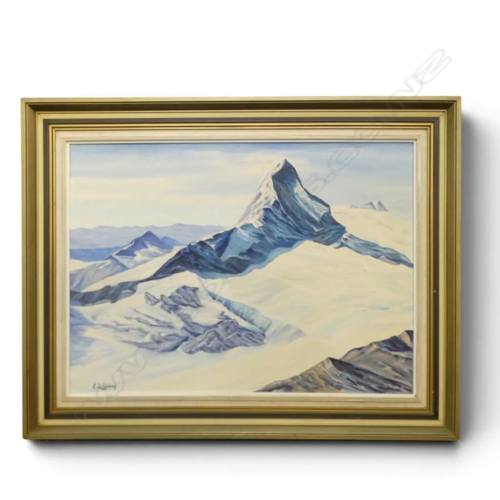 E de Lacy 'MT ASPIRING', OIL ON BOARD, 540x740mm Image 1++