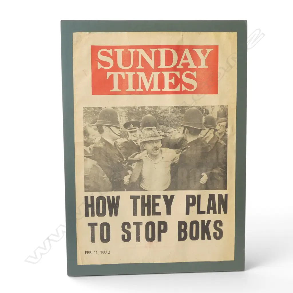 1973 ORIGINAL BILLBOARD H.A.R.T.’S DISRUPTION PLANS NZ SPRINGBOK RUGBY TOUR SEE REVERSE, L.640 W.440MM Image 1++
