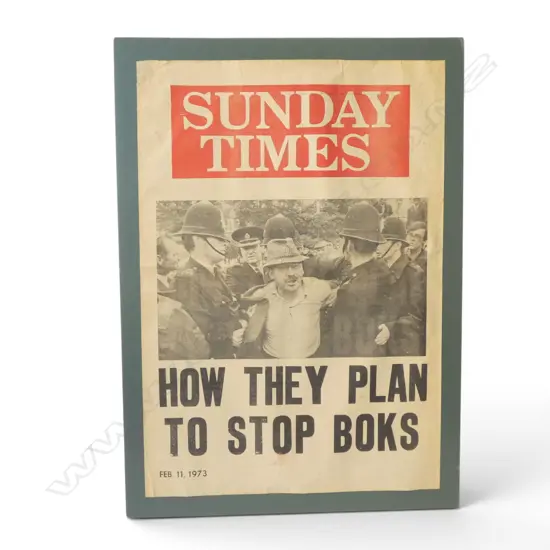 1973 ORIGINAL BILLBOARD H.A.R.T.’S DISRUPTION PLANS NZ SPRINGBOK RUGBY TOUR SEE REVERSE, L.640 W.440MM