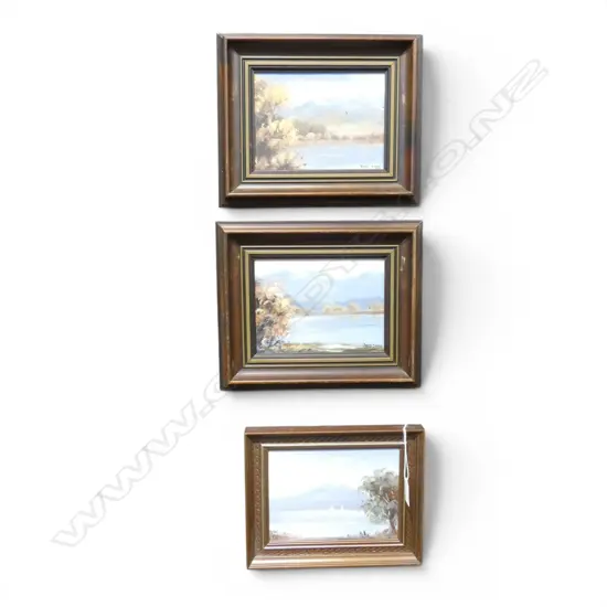 3 OIL PAINTINGS by DAVID STONE 140x190mm