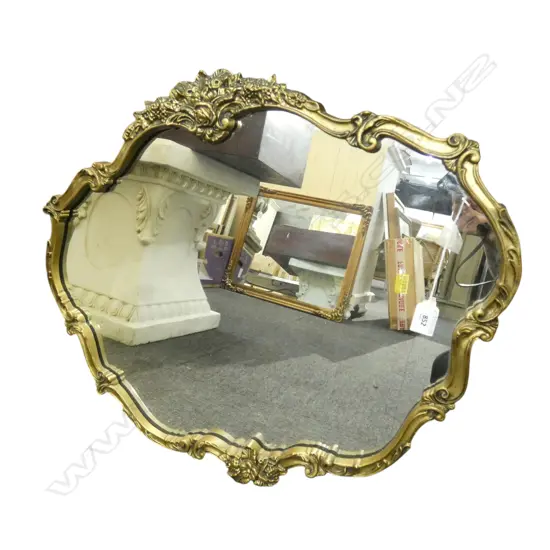 VINTAGE ROCOCO STYLE WALL MIRROR, H.540 x 640mm